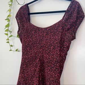 Red floral dress in great condition